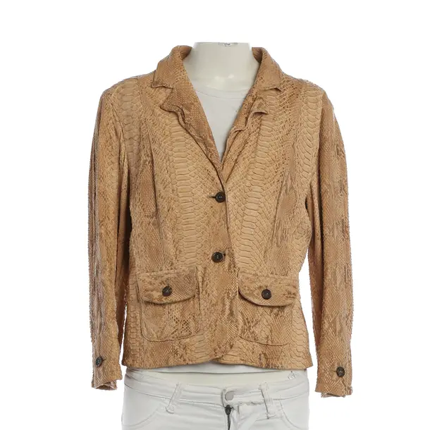 Blazer, in Hellbraun, Leder, Prada