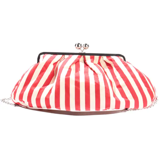 Schultertasche, in Rot, Baumwolle, Max Mara