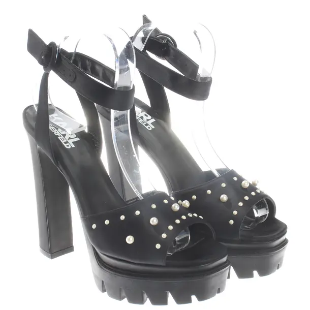Heeled Sandals, in Black, Karl Lagerfeld