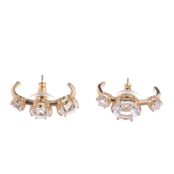 Earrings, in Gold, Metal (metallic, metallized), Swarovski