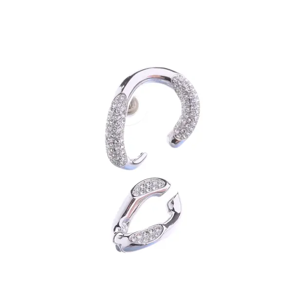 Ohrring, in Silber, Metall (metallisch, metallisiert), Swarovski