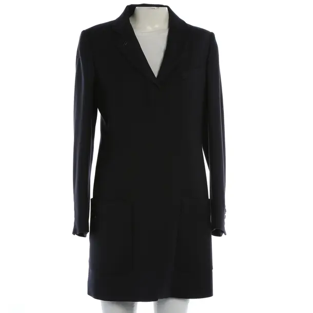 Mid-Season Coat, in Navy, Wool, Dondup