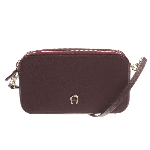 Schultertasche, in Bordeaux, Leder, Aigner