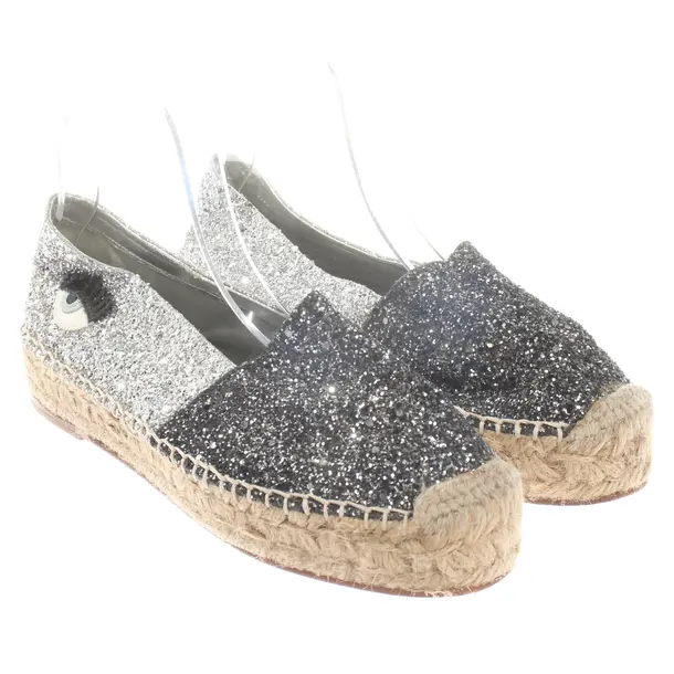 Espadrillas, in argento, Chiara Ferragni