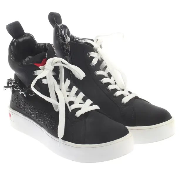 High-Top Sneakers, in Black, Love Moschino