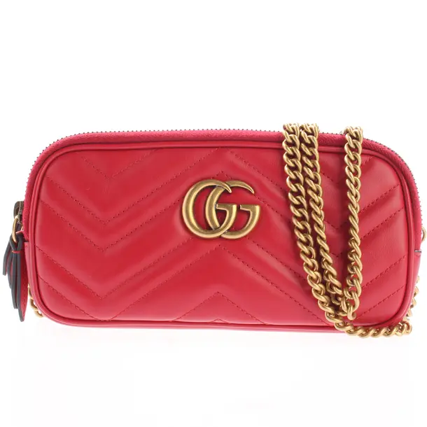 Schultertasche, in Rot, Leder, Gucci