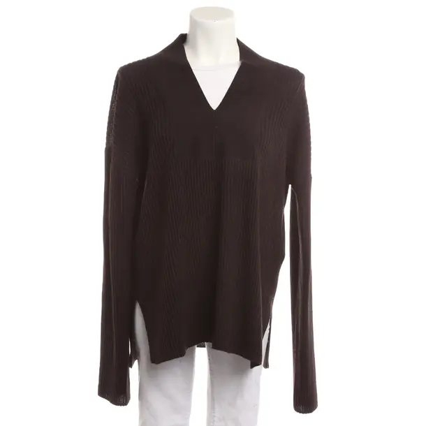 Jumper, in Dark Brown, Wool, By Malene Birger