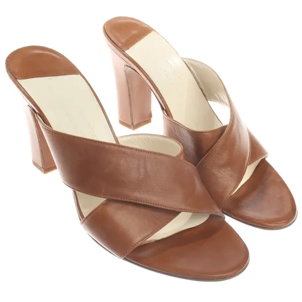 Heeled Sandals, in Light Brown, Strenesse
