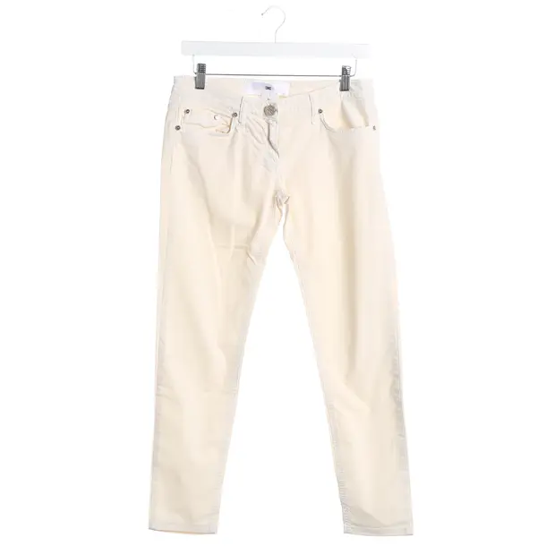 Pants, in Cream, Cotton, Elisabetta Franchi