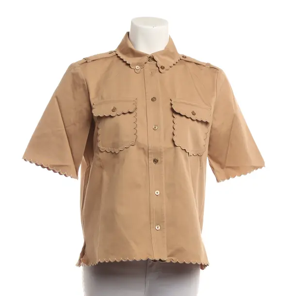 Blouse, in Light Brown, Cotton, Tory Burch