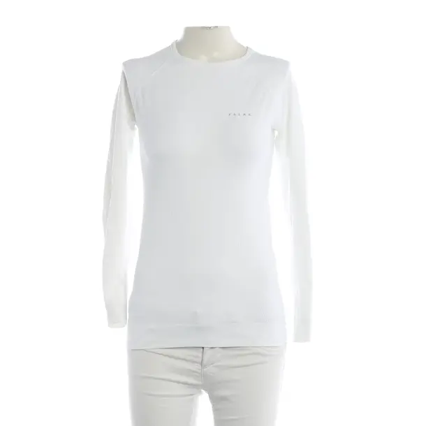 Longsleeve, in Weiß, Baumwolle, Falke