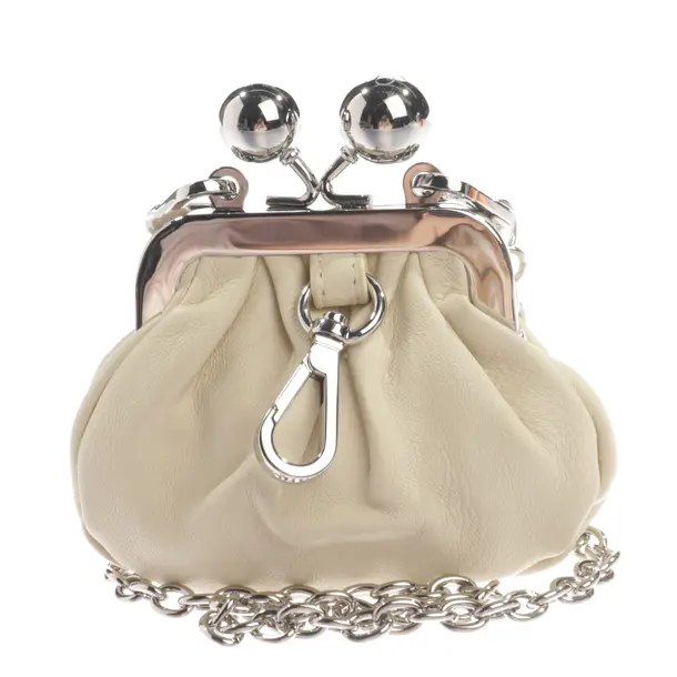 Abendtasche, in Beige, Leder, Max Mara