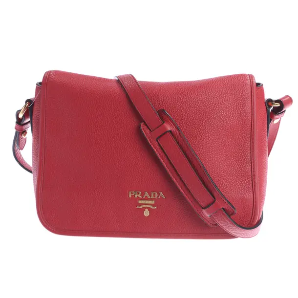Cross Body Bag, in Red, Leather, Prada