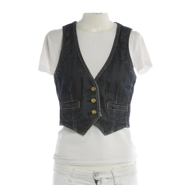 Gilet, in Blu, Cotone, 7 per tutta l'umanità