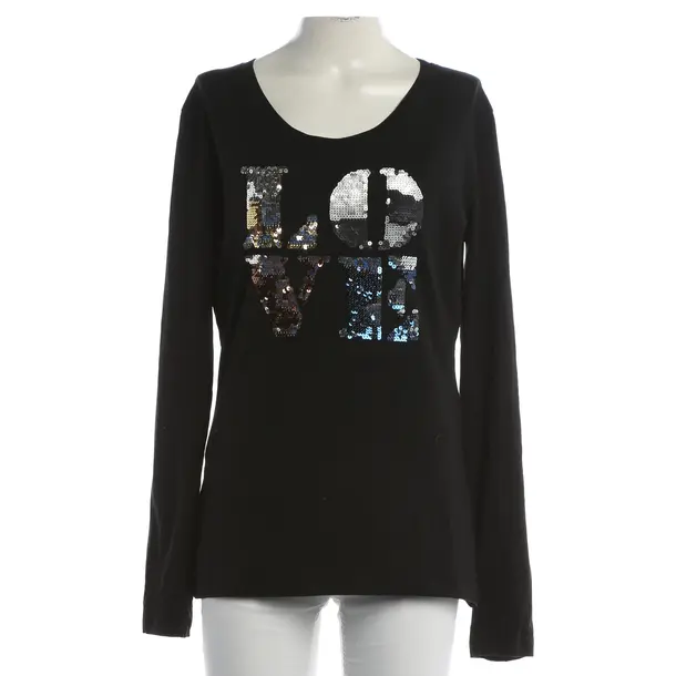 Long Sleeve Shirt, in Black, Cotton, Love Moschino
