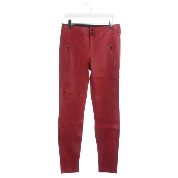 Hose, in Rot, Leder, Strenesse
