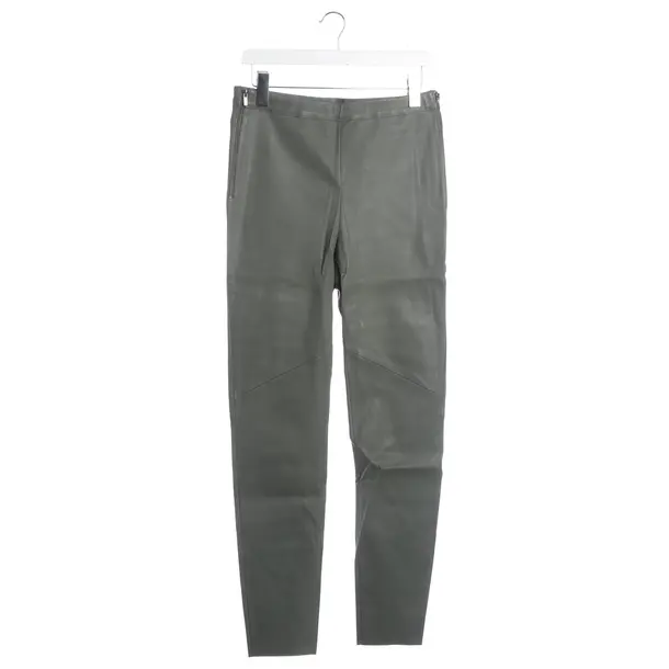 Pants, in Light Green, Leather, Riani
