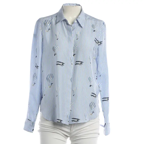 Blouse, in Light Blue, Silk, Van Laack