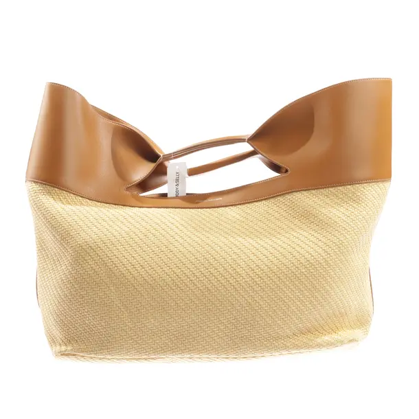 Handtasche, in Hellbraun, Stroh, Alexander McQueen
