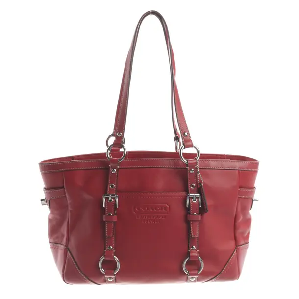 Shoulder Bag, in Red, Leather, Coach
