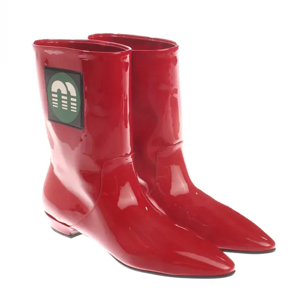 Stiefeletten, in Rot, Miu Miu