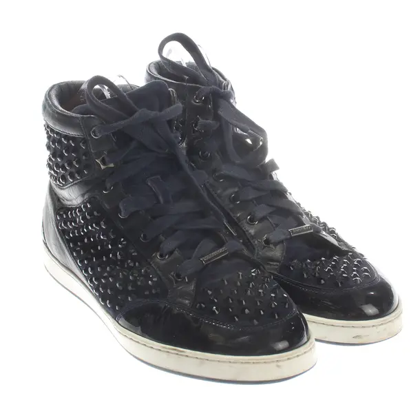 High-Top Sneaker, in Navy, Jimmy Choo