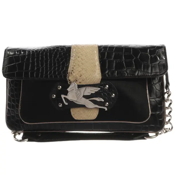 Schultertasche, in Schwarz, Leder, Etro