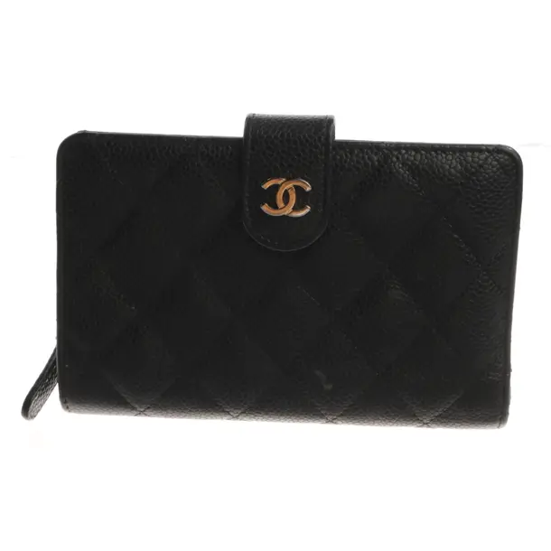 Geldbörse, in Schwarz, Leder, Chanel