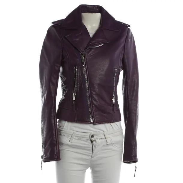 Lederjacke, in Lila, Leder, Balenciaga