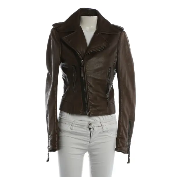Lederjacke, in Braun, Leder, Balenciaga
