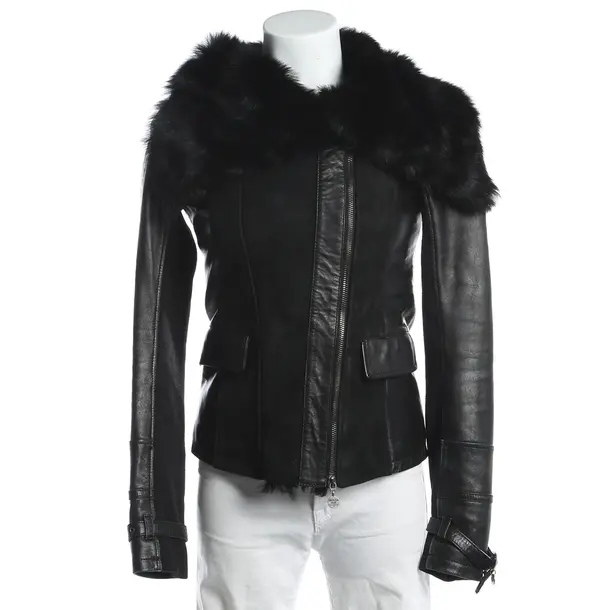 Lederjacke, in Schwarz, Leder, Patrizia Pepe