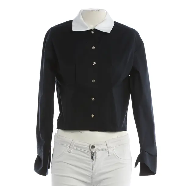 Blouse, in Navy, Cotton, Maje