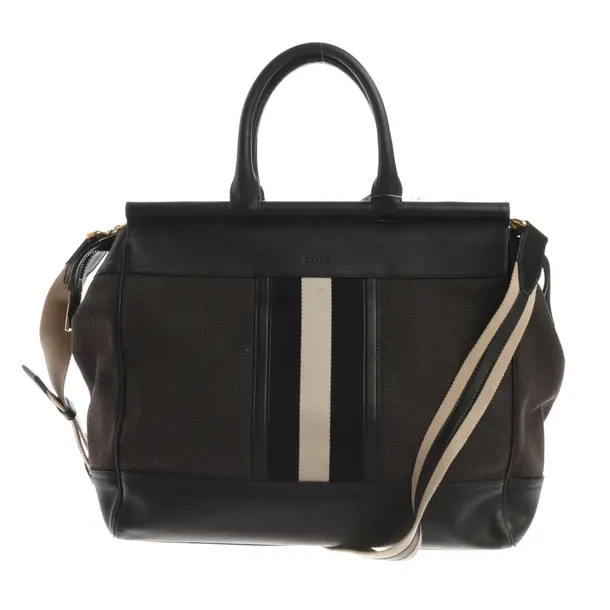 Briefcase, in Black, Polyamide, Bally