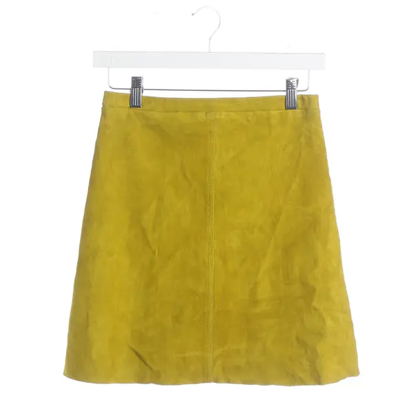 Skirt, in Mustard Yellow, Leather, Stouls