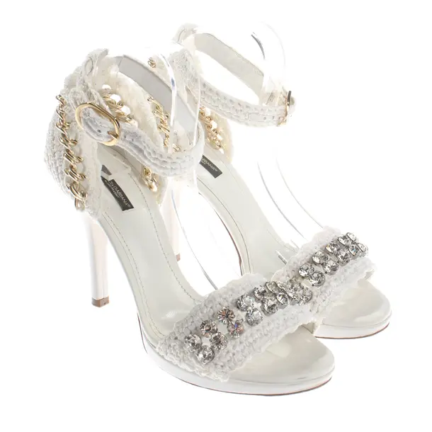 Sandaletten, in Weiß, Dolce & Gabbana