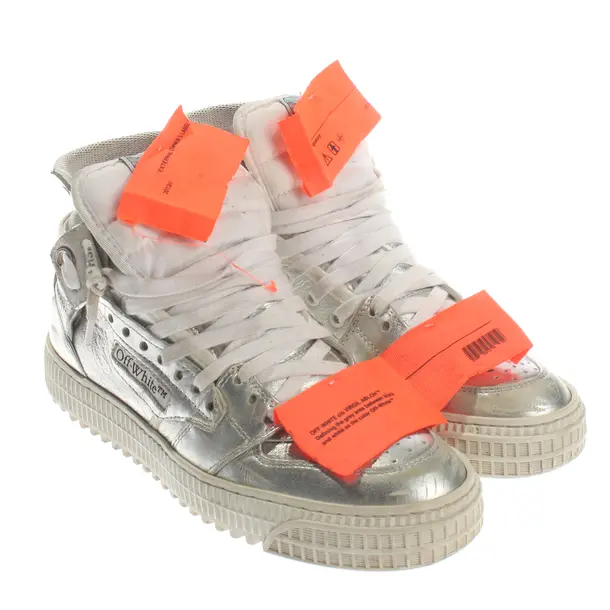High-Top Sneakers, in Silver, Off-White
