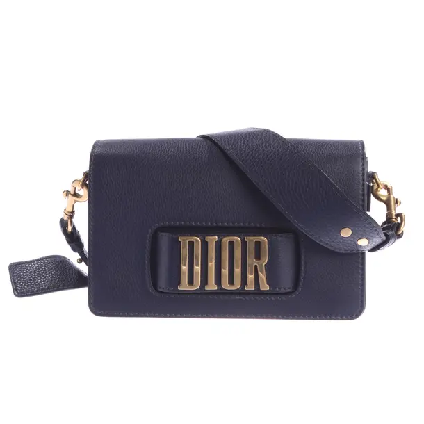 Umhängetasche, in Navy, Leder, Dior