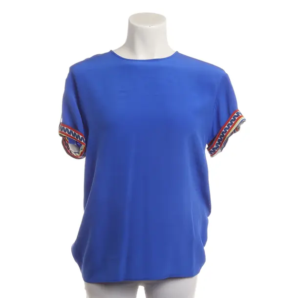 Shirt, in Neon Blau, Seide, Versace