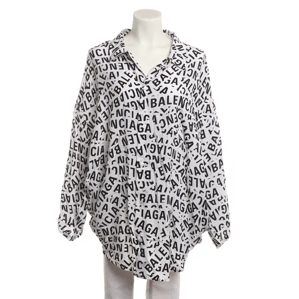 Bluse, in Weiß, Cupro, Balenciaga