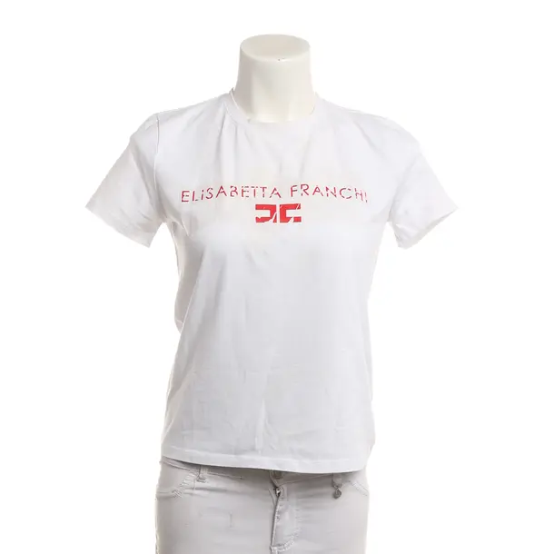 Shirt, in White, Cotton, Elisabetta Franchi