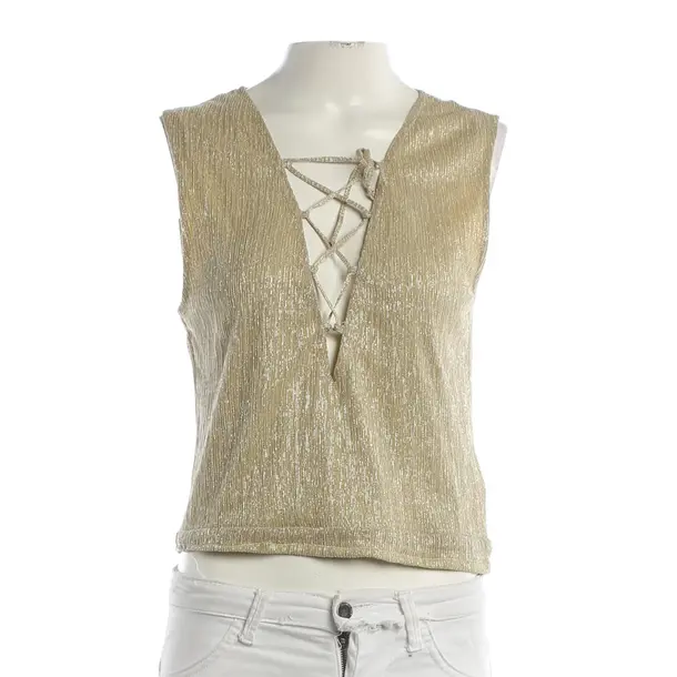 Top, in Gold, Polyamide, Anine Bing
