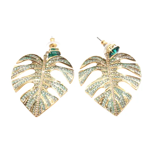 Ohrringe, in Gold, Metall (metallisch, metallisiert), Swarovski