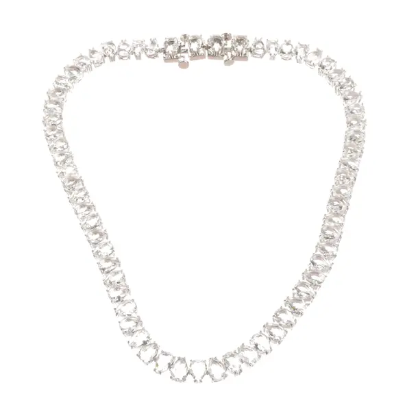 Halskette, in Silber, Metall (metallisch, metallisiert), Swarovski