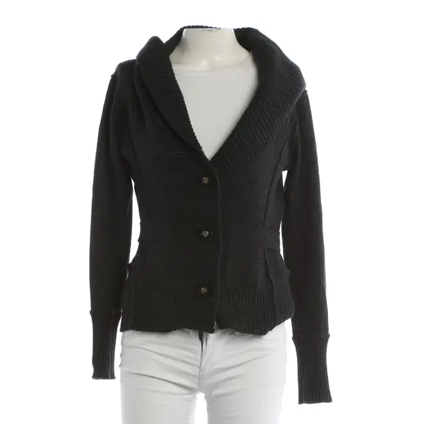 Cardigan, in Dark Gray, Wool, FFC