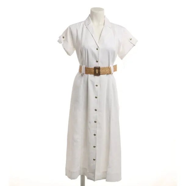 Kleid, in Weiß, Leinen, Karl Lagerfeld