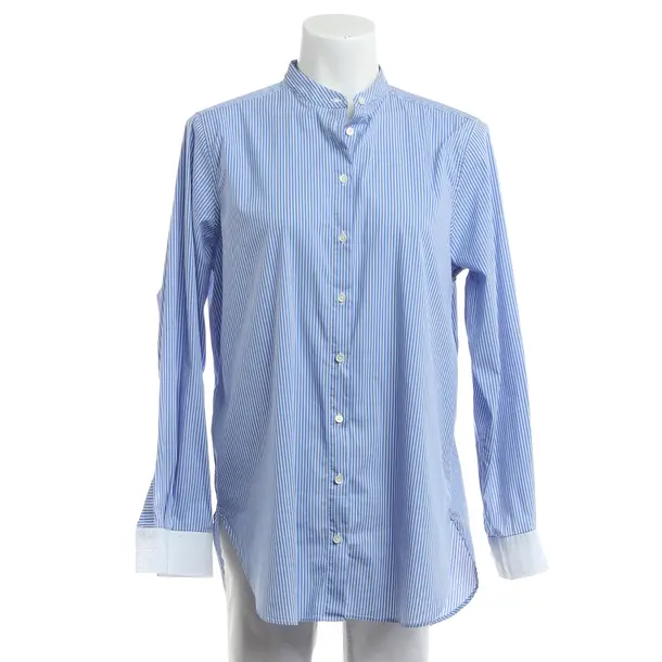 Camicetta, in Blu, Cotone, Chiuso