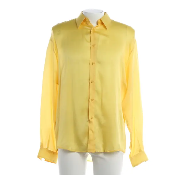 Shirt, in Yellow, Silk, Versace