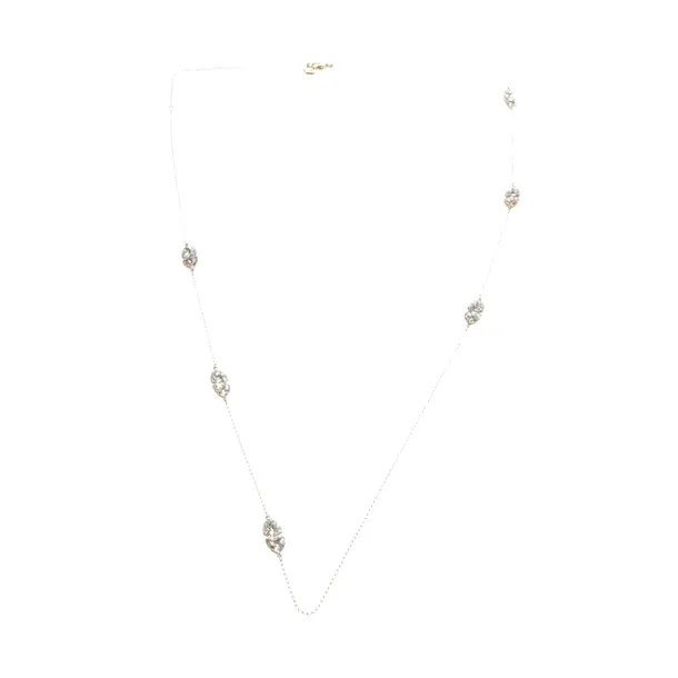 Necklace, in Gold, Metal (metallic, metallized), Swarovski