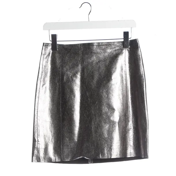 Skirt, in Silver, Leather, Marc Cain