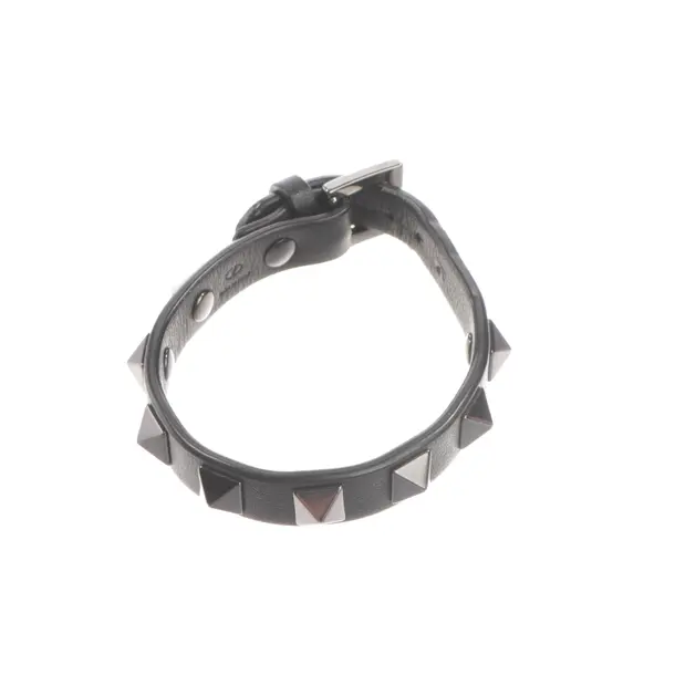 Armband, in Schwarz, Leder, Valentino